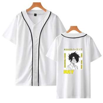 Promis Neverland Baseball tricouri Unisex Vara cu Maneci Scurte T-shirt Anime Fierbinte de Vânzare de Moda Streetwear Haine