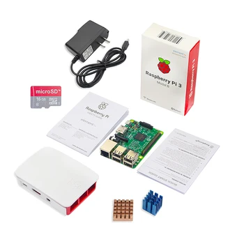 Raspberry pi 3 model B+ încărcător de putere + shell + card de 16GB + radiator combinație de pachete
