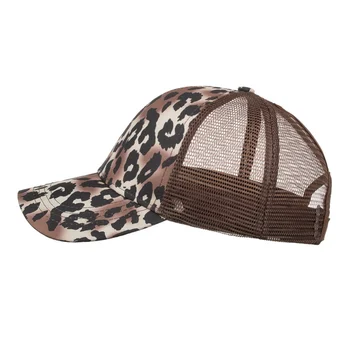 TOHUIYAN Coada de cal Șapcă de Camionagiu Femei Leopard Pălărie de Vară ochiurilor de Plasă Respirabil Sepci de Baseball Sport Umbrelă de soare Palarii Hot Vânzarea Om Capace
