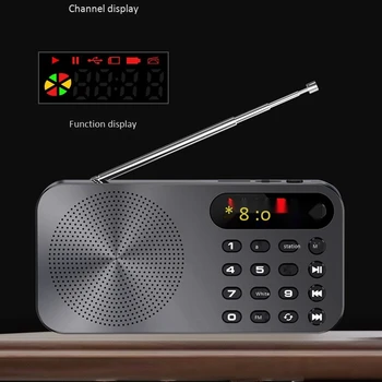 Q6 Multi-Funcția De Radio Fm Baterie Reîncărcabilă Walkman Digital Cu Led Display Radio