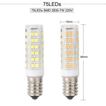 AC 220V E14 LED Lampa de 5W 7W Mini-LED-uri de Porumb Bec SMD 2835 Înlocui cu Halogen Lampă Candelabru