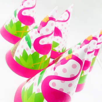6pcs/set Flamingo Capace Fericit Ziua de nastere Decoratiuni Petrecere Festival Pentru Copii Băieți Fete Pentru Petrecerea de Ziua Consumabile