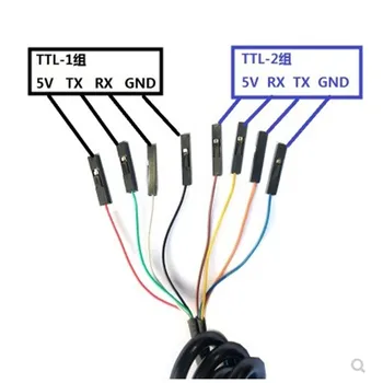 FT232RL la dual TTL download cablu, în același timp, USB a 2-drum de mare viteză cablu serial FT2232D modul intermitent linie