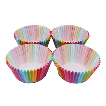 100buc Colorate Briose Cupcake Ambalaje de Hârtie Cupa Cazuri Acasă DIY Bucătărie de Copt Ciocolata Instrumente de Decorare Ziua de Nunta