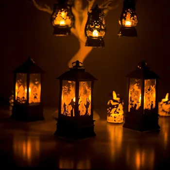 Creativ Dovleac Vrăjitoare, Fantome Mână LED Felinar de Simulare Flacără de Lampă Lumânare Lampa Bara de Partid Festival de Halloween Decoratiuni Agățat