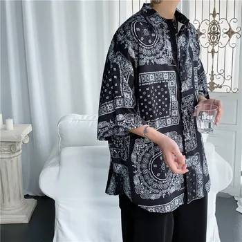 Plus Dimensiune Tricouri de Vară pentru Bărbați Moda 2020 Jumătate Maneca Tricou de Imprimare Bărbați se Potrivesc Confortabil în Vrac Bluza Barbati Haine 5XL-M