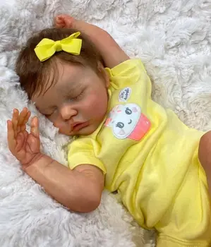 18 inch păpușă adevărată în viață silicon moale bebe renăscut copii cadou casă de joacă jucării de moda cadou păpuși