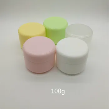 200pcs/lot 100ml 100cc din plastic PP cosmetice borcan cu capac cu filet, pline de culoare crem recipient pentru copii ingrijire fata crema