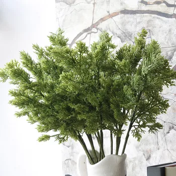 Artificial Pin, Chiparos De Crăciun Copac De Pin Ramuri De Flori De Plastic Biroul De Acasă Decor De Masă False Plante Frunze