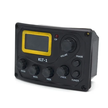 KLT-1 4 Trupa Chitara Preamplificator doza Piezo EQ Egalizator Digital cu Tuner Procedding