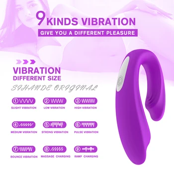 Vibrator Formă de U Flexibil Vagin Stimulator Vibrator Wireless de Control de la Distanță Cuplu Împărtășească G-spot Vibratoare Jucarii Sexuale pentru Femei Barbati