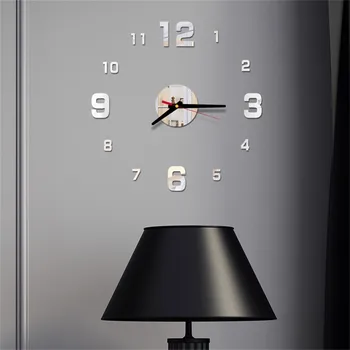 Noul Design Ceasuri de Perete 3D DIY Roman Numere de Acril Oglindă de Perete Sticker Ceas de Decor Acasă Murală Decalcomanii Mickey Tradițională