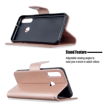 Relief Fluture Telefon Caz sFor Huawei Y6P Y7P 2020 Cazuri Drăguț Flip PU Piele Magnetic cu Slot pentru Card de Portofel Acoperi Capa