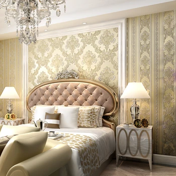 3D de Lux, stil Victorian Relief Tapet Floral Caracteristică de Design de Perete Rola de Hartie Dormitor Living Home Decor Bej