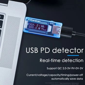 USB Capacitatea Actuală Tester Volți Curent Tensiune Display LCD Detecta Încărcător Capacitate de Metru de Putere Mobil Detector de Testare a Bateriei