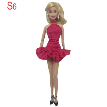 10buc/lot Papusa de Moda Rochie De Păpuși Barbie O singură Bucată Rochie de Haine Pentru Păpuși Barbie Rochii de Printesa 1/6 Papusa Accesorii