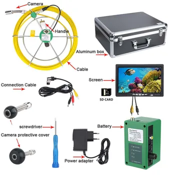 GAMWATER 20M/30M/40/50M 7inch DVR 17mm Industrială de Conducte de Canalizare, Inspectie Video aparat de Fotografiat Sistem IP68 rezistent la apa 1000 TVL Camera