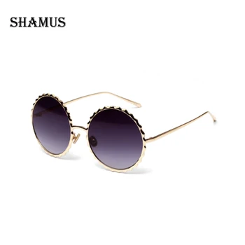 SHAMUS Roata Dințată ochelari de Soare Femei 2018 Brand Designer de ochelari de soare Moda de sex Feminin de Ochelari Rotunde Nuante Clasice de Ochelari de vedere ochelari de soare
