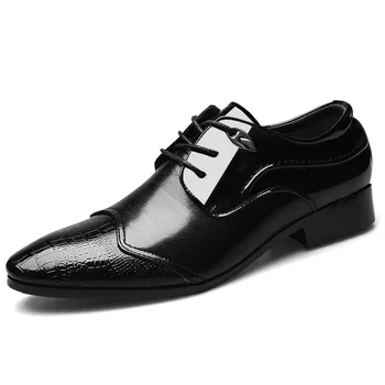 A arătat negru maro degetul sex masculin pantofi de nunta de afaceri oxfords formale pantofi pentru bărbați
