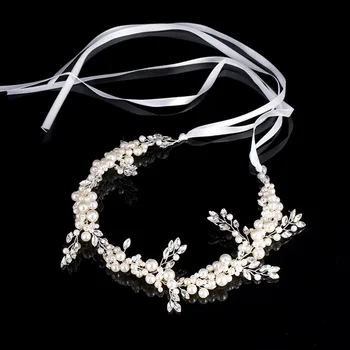 Palarioare pentru nunti vânzare fierbinte nou stil boho perla de nunta mireasa banda de păr accesorii de mireasa cununa chapeau mariage femme
