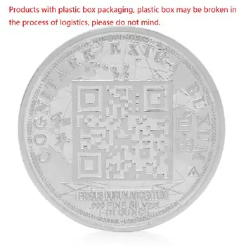 Pacea Libertatea Bitcoin Monedă Comemorativă Placat cu Argint de Colectie BTC Cadou