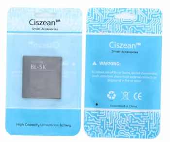 Ciszean 10buc/lot 1200mAh acumulator BL-5K Înlocuire Baterie pentru Nokia N85 N86 N87 8MP 701 X7 X7 00 C7 C7-00 Oro, X7-00 2610S T7 BL5K