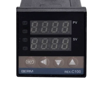 Digital PID Controler de Temperatura REX C100 Termostat + 25DA RSS Releului K Termocuplu 1M M6 Firul de Sonda+radiator