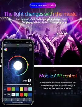 Nou Accesorii Auto LED Breloc Aprinde Un set de APP & USB Control Vocal 48 De Control Vocal Lampa Atmosfera Lampa de Piese Colorate