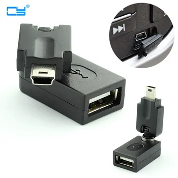 360 de Grade Rotire Unghi Reglabil USB 2.0 de sex Feminin la Mini USB de sex Masculin OTG Cablu Adaptor Convertor