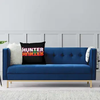 Hunter X Hunter Logo Marfa Pillowcover Decor față de Pernă Pernă pentru Acasă Poliester Imprimare față-verso