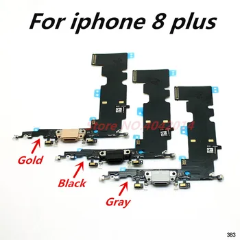 Original USB Charging Dock Port With microphone Flex Cable For iPhone X 8/8 plus Charger Plug Connector Replacement Spare parts