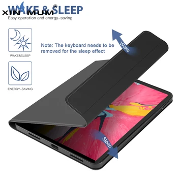 Pentru iPad Pro 2020 12.9 Bluetooth Tastatură Caz Wake/Sleep Piele husa pentru Tableta Piele Coajă Cadou Temperat Pahar Ecran Protector