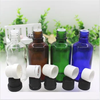 50ml 50buc verde/albastru/maro/sticlă clară capac de plastic tamper dovezi copil dovada ulei esential de lichid esența piele de ambalare