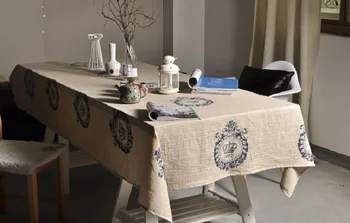 Naturale fata de masa de Frumusete capac de masă Retro Multisize bumbac de luat masa Vintage Home decor Maro Lenjerie de pat