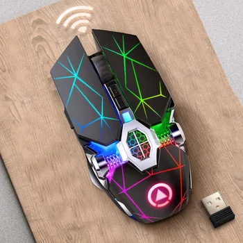 A7 Mouse de Gaming Wireless Reîncărcabilă Silent Mouse-ul LED-Backlit 2.4 G USB, 1600Dpi Optic Ergonomic Mouse Gamer Desktop Pentru Laptop