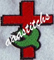 Livrare gratuita personalizate broderie patch-uri cu cruce cu dove logo-ul de fier de pe haine
