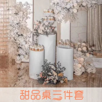 Nunta Chen Mei popi cilindru de fier masă dulce de nunta de decorare pânză bun venit pe terenul din zona petrecerea de ziua coloana