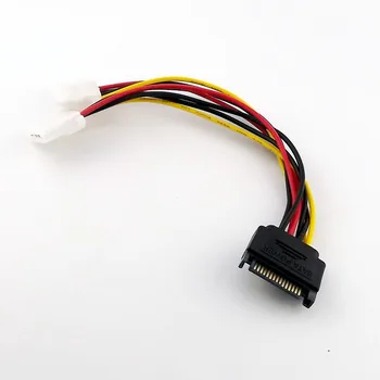 5x Dublu Feminin 4-pin Molex IDE Unitate de Putere de la SATA 15 pini de sex Masculin Adaptor Conector Cablu 20cm