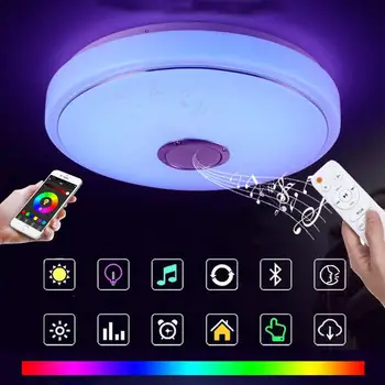 LED-uri moderne Muzica de Plafon Lumina Estompat 48W 3D de iluminat RGB Inteligent blutooth APP Control de la Distanță Lumină pentru Camera de zi Dormitor
