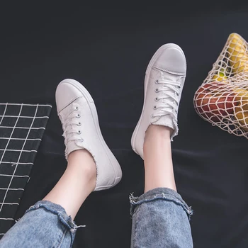 2020 noua Moda Classic Adidasi Adidasi Femei Pantofi Casual Panza Dantela-up Casual și adidași confortabil U16-67