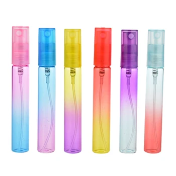 6 Buc 8 ml Culoare Gradient Gol Ulei Esențial de Sticla de Parfum Portabil din material Plastic Sticla cu Pulverizator pentru a Călători Consumabile