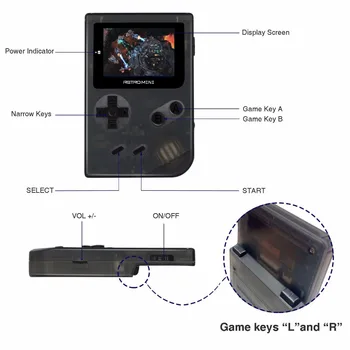 Pe 32 de biți Portabil Handheld Consola de jocuri Stil Retro Mini Handheld Joc de Jucător Built-in Pentru Jocuri Clasice Cadou Pentru Copil