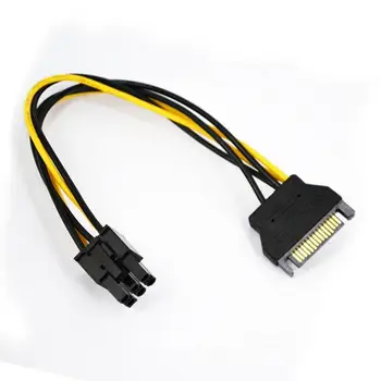 Kebidumei Cablu de Alimentare SATA 15 Pin La 6 Pin PCI-E PCI Express Cablu de Alimentare de Putere al SURSEI de alimentare Convertor Adaptor Video Card Cablu de Alimentare cablu