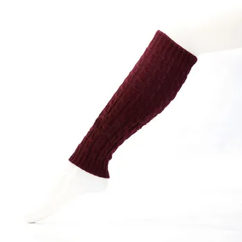 Femei la modă haine casual Doamna Iarna Cald Încălzit de Picior solid Acrilic Cablu Tricot Croșetat Tricotate Șosete unul perechi