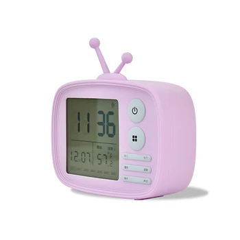 Retro TV în Formă de Ceas cu Alarmă Multi Funcția de Încărcare USB Noptiera Ceas Electronic Pentru Copii Noi