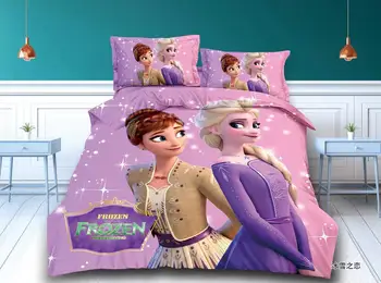 Desene animate Frozen Elsa twin dimensiune set de lenjerie de pat pat de o persoană acoperi băieți Carpetă acopere casa de decorare pentru copii baby cearșaf față de pernă