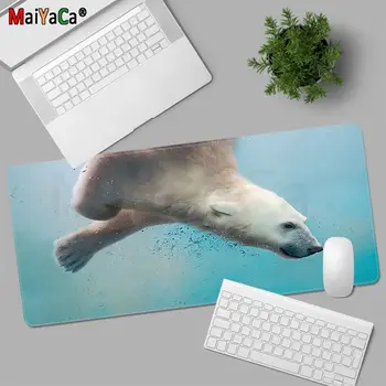 Urs Polar Design Simplu Cauciuc Natural Gaming mousepad Birou Mat Dimensiuni mari Margine de Blocare Viteza Versiune de Joc Pad Tastatură