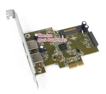 Super High Speed 2 Port USB 3.0 PCI-E Card de Expansiune Adaptor Dual de Alimentare SATA+ 4pin USB3.0 Intern PCI-E Card