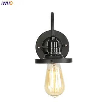 IWHD Fier Nordic LED Lampă de Perete Edison a Comuta Wandlamp Loft Vintage Industriale de Perete de Lumină Iluminat Acasă Aplicatiile Murale corp de Iluminat