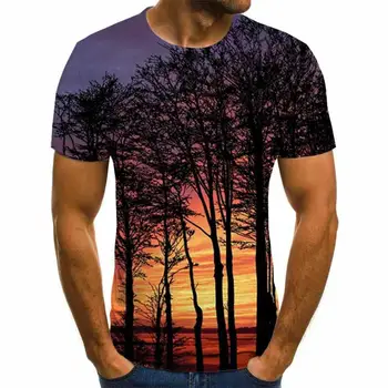 Cerul înstelat 3d T Cămașă Bărbați Summer Casual Imprimat tricouri Haioase Topuri Streetwear Marimea XXS-6X 2020